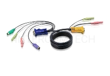 Кабель ATEN CABLE HD15M/MD6M/MD6M/SP/SP-SP; 1.8M*2L-5302P