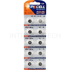 Щелочной/алкалиновый элемент питания PKCELL AG3-10B тип - LR41(AG3) 10 шт в блистере