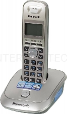 Телефон Panasonic KX-TG2511RUN (платиновый) {АОН, Caller ID,спикерфон на трубке,переход в Эко режим одним нажатием}