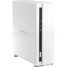 Сетевое хранилище SMB QNAP TS-133 NAS 1 HDD tray. ARM 4-core Cortex-A55 1.8GHz, ram 2 GB (max), 1x1GbE, 1xUSB 2.0 port,1xUSB 3.2 Gen 1