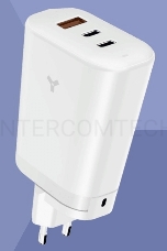 Сетевое зарядное устройство Accesstyle Cosmic GaN 65W2CA Travel White