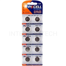 Щелочной/алкалиновый элемент питания PKCELL AG13-10B тип - LR44(AG10) 10 шт в блистере