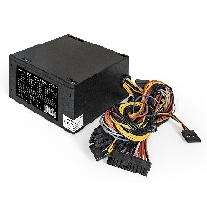 Блок питания 800W ExeGate EVO800-LT (ATX, APFC, 12cm RGB fan, 24pin, (4+4)pin, PCI-E, 5xSATA, 3xIDE, FDD, black)