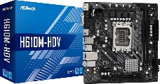 Материнская плата Asrock H610M-HDV Soc-1700 Intel H610 2xDDR4 mATX AC`97 8ch(7.1) GbLAN RAID+VGA+HDMI+DP