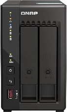 SMB QNAP TS-253E-8G NAS, 2-tray w/o HDD. 2xHDMI-port. 4-core Celeron J6412 2-2.6 GHz, 8GB DDR,  2x2.5Gb LAN, 2 x M.2 2280 PCIe Gen 3 x2, 2x USB 3.2 Gen 2 (10Gbps) Port, 2x USB 2.0 port