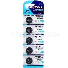 Литиевый элемент питания PKCELL CR2032-5B тип - CR2032 5 шт в блистере