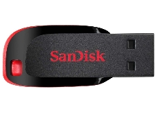 Флеш Диск Sandisk 64Gb Cruzer Blade SDCZ50-064G-B35 USB2.0 черный/красный