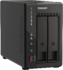 SMB QNAP TS-253E-8G NAS, 2-tray w/o HDD. 2xHDMI-port. 4-core Celeron J6412 2-2.6 GHz, 8GB DDR,  2x2.5Gb LAN, 2 x M.2 2280 PCIe Gen 3 x2, 2x USB 3.2 Gen 2 (10Gbps) Port, 2x USB 2.0 port