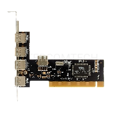 Контроллер Exegate EXE-352 PCI, 4*USB2.0 ext + 1*USB2.0 int (OEM) EX281227RUS