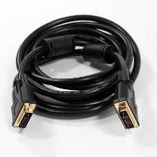 Кабель VCOM DVI<-->DVI Dual Link (25M-25M), 3m, 2 фильтра, позолоченные контакты