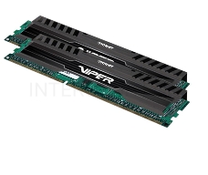 Модуль памяти Patriot DIMM DDR3 VIPER3 8Gb KIT (4GbX2) 1600MHz CL9 [PV38G160C9K] Black