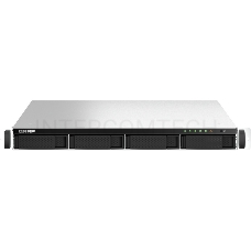 Сетевое хранилище SMB QNAP TS-464U-8G NAS 4 HDD trays, rackmount 1U, 1 PSU. 4-core Intel Celeron N5105/N5095 2.0-2.9 GHz, 8 GB RAM MAX, 2x2.5GbE, 2xUSB 3.2 Gen 2 (10Gbps), 2xUSB 2.0, 1xHDMI, PCIe Gen 3 x2 , W/o rail kit RAIL-B02