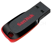 Флеш Диск Sandisk 64Gb Cruzer Blade SDCZ50-064G-B35 USB2.0 черный/красный