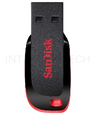 Флеш Диск Sandisk 64Gb Cruzer Blade SDCZ50-064G-B35 USB2.0 черный/красный