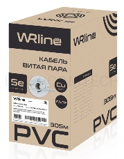 Кабель информационный WRline WR-FTP-4P-C5E-PVC-GY кат.5E F/UTP 4X2X24AWG PVC внутренний 305м серый