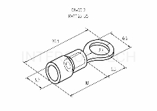 Наконечник кольцевой изолированный (НКИ ø 3.7 мм) 0.5-1.5 мм² (НКи 1.5-3.5) красный REXANT