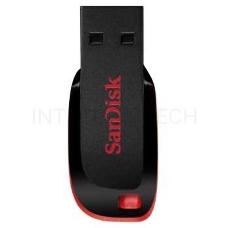 Флеш Диск Sandisk 64Gb Cruzer Blade SDCZ50-064G-B35 USB2.0 черный/красный