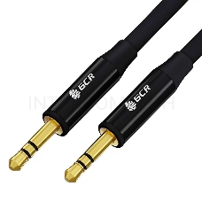 Кабель GCR 0.5m аудио jack 3.5mm/jack 3.5mm черный, GOLD, AL case черный, M/M, GCR-54759