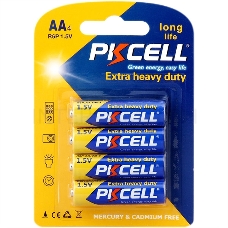 Солевой элемент питания PKCELL R6P-4B тип - AA 4 шт в блистере