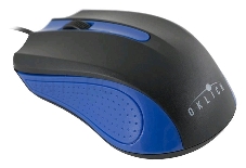 Мышь Oklick 225M черный/синий оптическая (1200dpi) USB (2but)