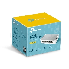 Коммутатор TP-Link SOHO  TL-SF1005D Коммутатор 5-port 10/100M mini Desktop Switch, 5 10/100M RJ45 ports, Plastic case