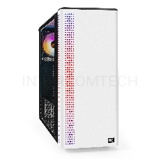 Корпус Miditower ExeGate Mistery Z4-NPX500 White (ATX, БП 500NPX с вент. 12см, 2*USB+1*USB3.0, HD аудио, белый, вент. 12 см с RGB подсветкой, пылевые фильтры, боковая панель - закаленное стекло)