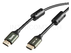 Кабель аудио-видео Buro HDMI (m)/HDMI (m) 1м. феррит.кольца Позолоченные контакты черный (BHP-HDMI-2.1-1G)