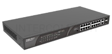 Коммутатор Ruijie Reyee RG-ES118S-LP неуправляемый 16 портов 10/100 Мб/с POE + 2 порта 1Гб/с комбо, POE бюджет 120 Вт