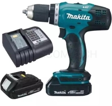 Дрель Makita DDF453SYX4  ак,{18В,2х1.5Ач Li-ion,БЗП-13мм,0-400\1300об\м,42\27Нм,1.8кг,кор}