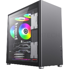 Компьютерный корпус, без блока питания ATX/ Gamemax Spark Pro Black ATX case, black, w/o PSU, w/1xUSB3.0+1xType-C, 1xCombo Audio