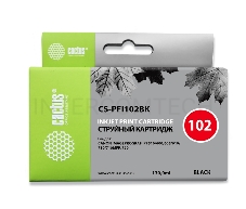 Картридж струйный Cactus CS-PFI102BK черный (130мл) для Canon iPF500/iPF600/iPF700/ MFP M40/iPF765/LP17/LP24