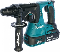 Перфоратор Makita DHR242RFE Перфоратор, ак б\щет,SDS+,{18В,2х3Ач Li-ion,3реж,2.4Дж,0-4700у\м,3.3кг,чем,подсвет,совмест с 4Ач Li-ion}