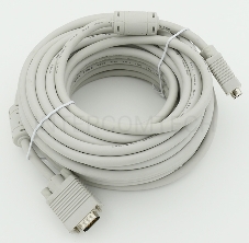 Кабель VGA DB15 (m)/DB15 (m) 15м феррит.кольца