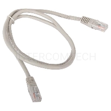 Коммутационный шнур Патчкорд литой Aopen/Qust ANP511_3M UTP кат.5е 3м серый