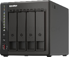 Сетевое хранилище SMB QNAP TS-453E-8G NAS, 4-tray w/o HDD. 2xHDMI-port. 4-core Celeron J6412 2-2.6 GHz, 8GB DDR,  2x2.5Gb LAN, 2 x M.2 2280 PCIe Gen 3 x2, 2x USB 3.2 Gen 2 (10Gbps) Port, 2x USB 2.0 port