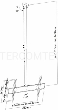 Кронштейн для телевизора Arm Media LCD-1500 черный 26-65 макс.50кг потолочный наклон