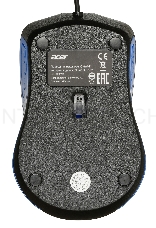 Мышь Acer OMW011 черный/синий оптическая (1200dpi) USB (3but)