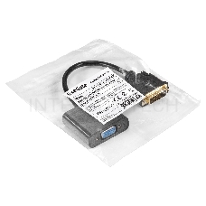 Кабель DVI-D-VGA ExeGate EX-CC-DVID-VGAF-0.2 (25M/15F, 0,2м, позолоченные контакты)