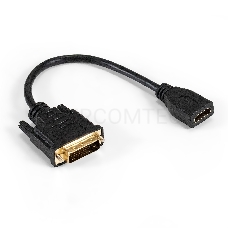 Кабель HDMI-DVI-D ExeGate EX-CC-HDMIF-DVIM-0.15 (19F/25M, 0,15м, позолоченные контакты)