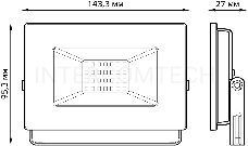 Прожектор светодиодный GAUSS 613527130  LED 30W 2000lm IP65 3000К черный 1/60