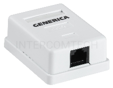 Розетка ITK GENERICA CS2-1C5EU-12-G настенная 49.2x65.5x25.2мм RJ45 ABS белый (упак.:1шт)