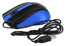 Мышь Acer OMW011 черный/синий оптическая (1200dpi) USB (3but)