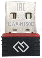 Сетевой адаптер WiFi Digma DWA-N150C N150 USB 2.0 (ант.внутр.) 1ант. (упак.:1шт)