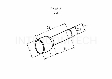 Наконечник штыревой втулочный изолированный F-18 мм 2.5 мм² (НШВи 2.5-18) синий REXANT
