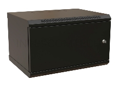 Шкаф коммутационный WRline (WR-TW-0966-SR-RAL9004) настенный 9U 600x600мм пер.дв.металл 2 бок.пан. 60кг черный 520мм 500мм IP20 сталь