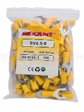 Наконечник вилочный изолированный 8.4 мм 4-6 мм² (НВи 6.0-8) желтый REXANT