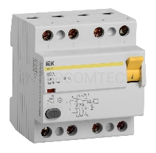 Выключатель дифференциального тока (УЗО) 4п 40А 30мА тип AC ВД1-63 ИЭК MDV10-4-040-030