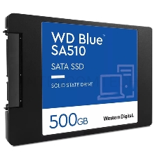 Накопитель SSD WD 500GB Blue SA510,  2.5 7mm, SATA3, R/W 560/510MB/s, IOPs 90 000/82 000, TBW 200, DWPD 0.2 (12 мес.)