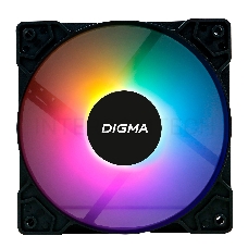 Вентилятор Digma DFAN-FRGB1 120x120x25mm 3-pin 4-pin (Molex)23dB 125gr LED Ret