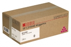 Тонер-картридж Ricoh тип SPC310HE (407635/406482), желтый высокой емкости, 6600 отпечатков (для SP C320DN), 6000 отпечатков (для SP C242DN/C242SF), 4600 стр. A4 (5%, ISO 6600, для SP C342DN), для Aficio SP C231SF/C232SF/ SP C231N/C232DN/C311N/C312DN/C320D